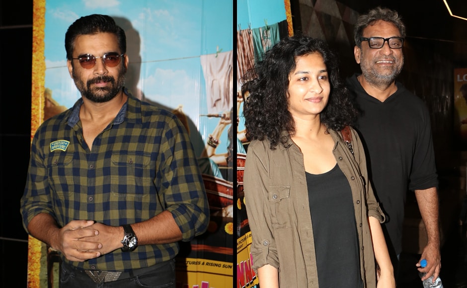 R Madhavan was among the guests at the screening, as were filmmakers R Balki and Gauri Shinde. R Madhavan was among the guests at the screening, as were filmmakers R Balki and Gauri Shinde.