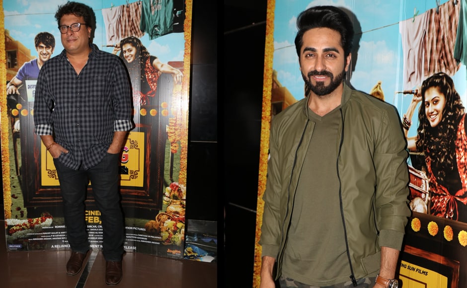 Tigmanshu Dhulia and Ayushmann Khurranna were also seen at the screening. Directed by Amit Roy and produced by Shoojit Sircar and Crouching Tiger Motion Pictures, Running Shaadi is a romantic-comedy about an online platform that helps couples elope. Tigmanshu Dhulia and Ayushmann Khurranna were also seen at the screening. Directed by Amit Roy and produced by Shoojit Sircar and Crouching Tiger Motion Pictures, Running Shaadi is a romantic-comedy about an online platform that helps couples elope.