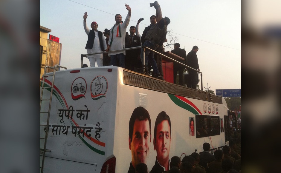 Earlier, Rahul Gandhi's efforts to reach out to the people in Uttar Pradesh have largely remained unproductive. Even his Khat pe Charcha programs proved to be a damp squibs. However, an alliance with SP has not only garnered respectable footfall in his rallies, but the Congress was also successful in bagging a fair share of seats in the allaince. Image Credit: Sameer Qureshi/Firstpost Earlier, Rahul Gandhi's efforts to reach out to the people in Uttar Pradesh have largely remained unproductive. Even his Khat pe Charcha programs proved to be a damp squibs. However, an alliance with SP has not only garnered respectable footfall in his rallies, but the Congress was also successful in bagging a fair share of seats in the allaince. Image Credit: Sameer Qureshi/Firstpost