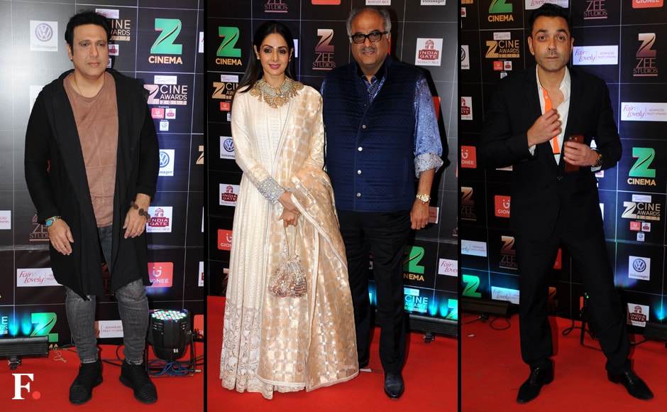 Govinda, Sridevi and Boney Kapoor, Bobby Deol. Sachin Gokhale/Firstpost Govinda, Sridevi and Boney Kapoor, Bobby Deol. Sachin Gokhale/Firstpost