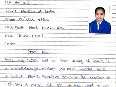 Pakistani girl congratulates Narendra Modi for UP win, pleads him to restore peace Pakistani girl congratulates Narendra Modi for UP win, pleads him to restore peace