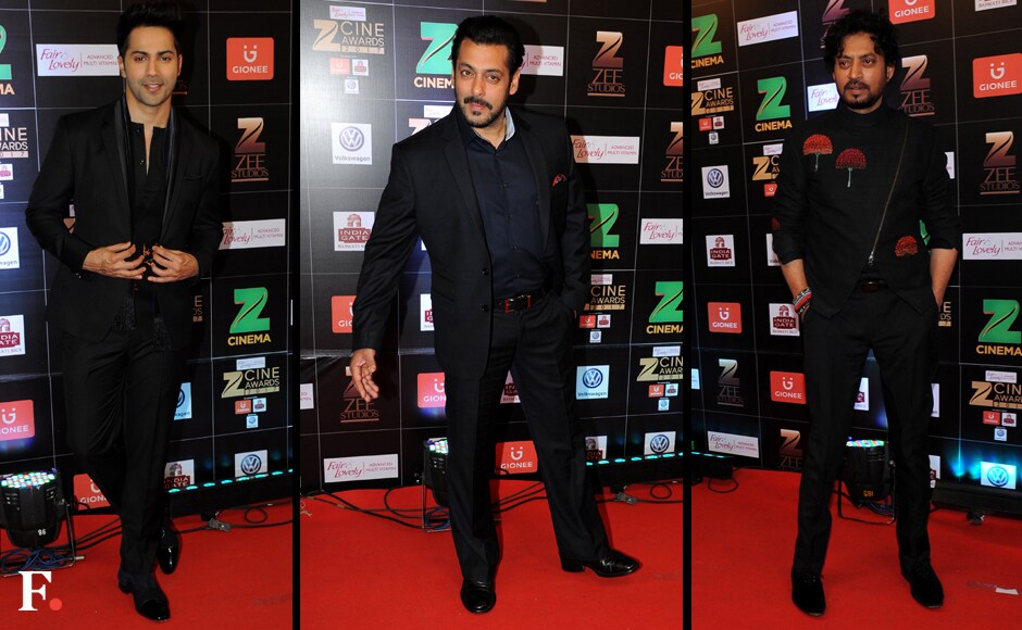 Varun Dhawan, Salman Khan and Irfann attended the gala ceremony on Saturday night. Sachin Gokhale/Firstpost Varun Dhawan, Salman Khan and Irfann attended the gala ceremony on Saturday night. Sachin Gokhale/Firstpost