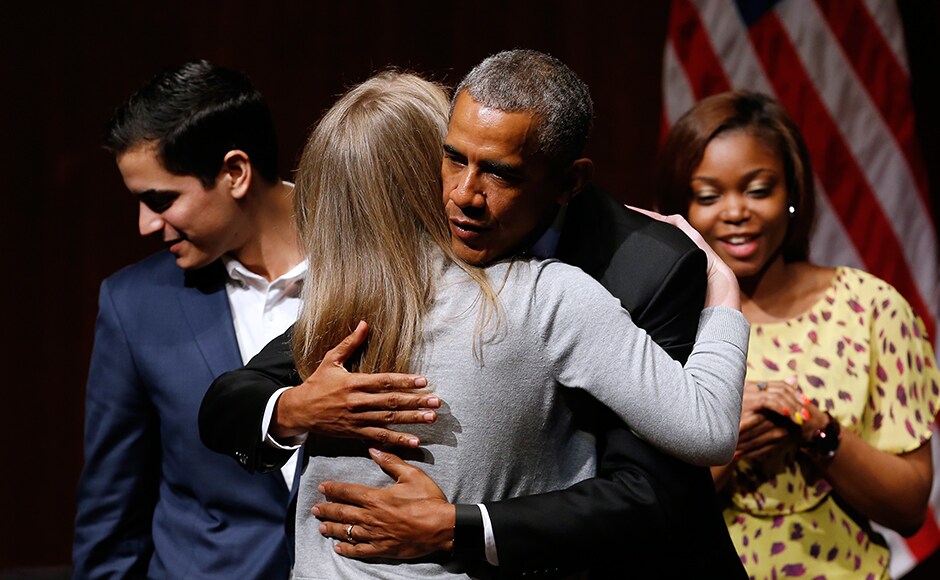 During his first public engagementObama shied away from addressing specific policies or his own two terms as president. When it came to current events, like immigration, he stuck to generalities. AP During his first public engagementObama shied away from addressing specific policies or his own two terms as president. When it came to current events, like immigration, he stuck to generalities. AP
