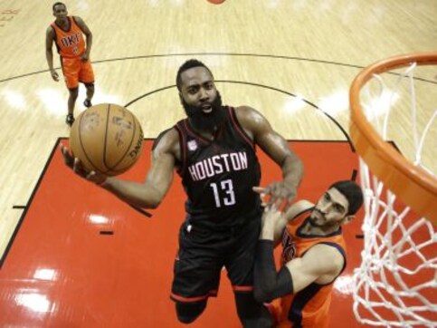 NBA playoffs: James Harden powers Rockets past Russell Westbrook's Thunder, Warriors start with win NBA playoffs: James Harden powers Rockets past Russell Westbrook's Thunder, Warriors start with win