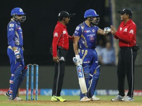IPL 2017: MI captain Rohit Sharma fined 50 per cent match fee for showing dissent at umpire IPL 2017: MI captain Rohit Sharma fined 50 per cent match fee for showing dissent at umpire