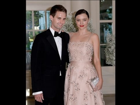 Miranda Kerr marries Snapchat CEO Evan Spiegel in a quaint backyard wedding Miranda Kerr marries Snapchat CEO Evan Spiegel in a quaint backyard wedding