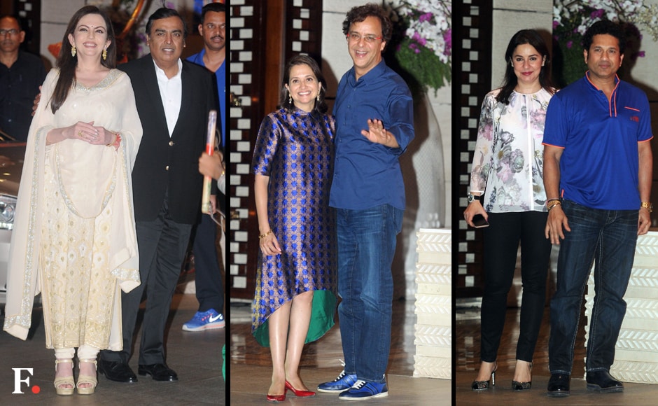 To celebrate Mumbai Indians' title win, Nita and Mukesh Ambani threw a grand private party which was attended by celebrities like Vidhu Vinod Chopra and Sachin Tendulkar. Sachin Gokhale/Firstpost To celebrate Mumbai Indians' title win, Nita and Mukesh Ambani threw a grand private party which was attended by celebrities like Vidhu Vinod Chopra and Sachin Tendulkar. Sachin Gokhale/Firstpost
