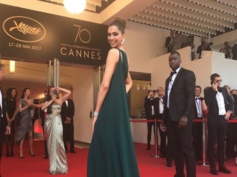 Cannes 2017: Deepika Padukone opts for daring bottle green grown on day two red carpet turn Cannes 2017: Deepika Padukone opts for daring bottle green grown on day two red carpet turn