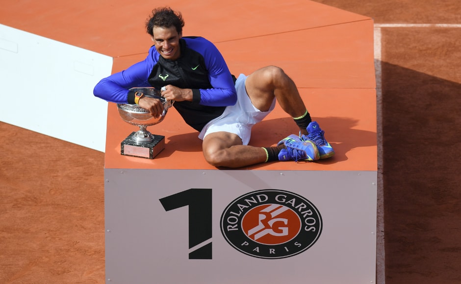 Nadal, on way, also earned his 15th Grand Slam crown. He is now just behind his rival Roger Federer in total titles. AFP Nadal, on way, also earned his 15th Grand Slam crown. He is now just behind his rival Roger Federer in total titles. AFP