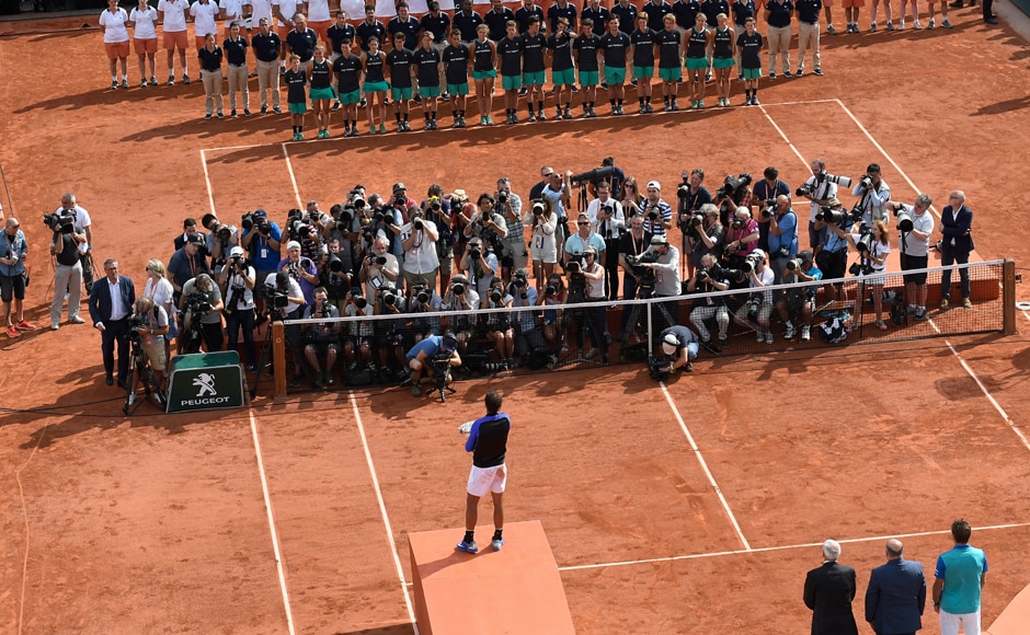 Playing in his 22nd Grand Slam final, Nadal triumphed in Paris without dropping a set for a third time. AFP Playing in his 22nd Grand Slam final, Nadal triumphed in Paris without dropping a set for a third time. AFP