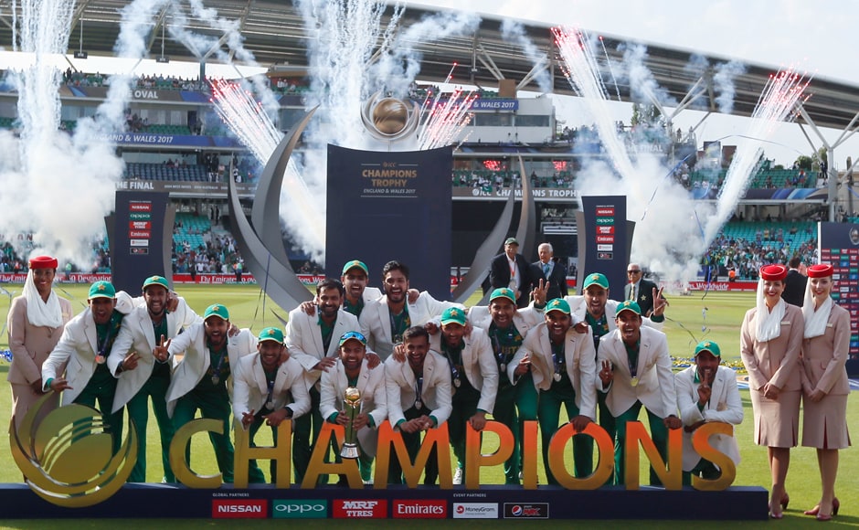 Pakistan players pose with the trophy after one of their best performances in recent years. AP Pakistan players pose with the trophy after one of their best performances in recent years. AP
