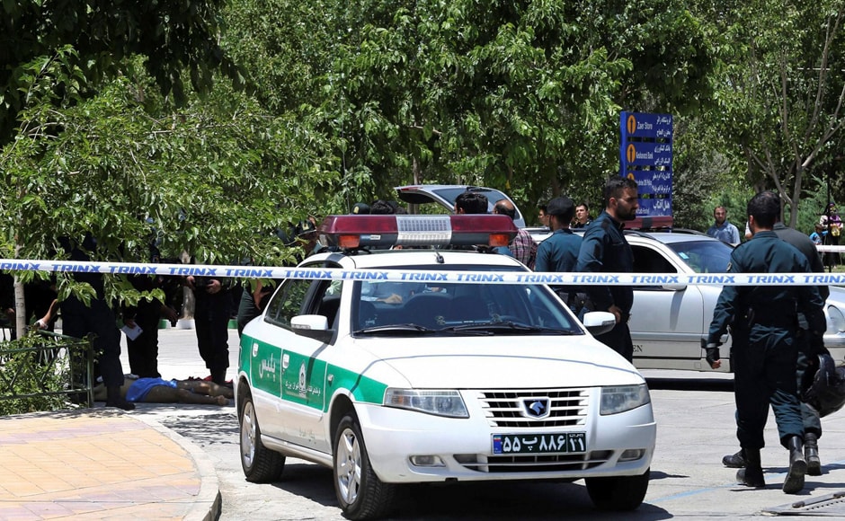 An image grab taken from <em>AFPTV</em> shows the scene outside the Iranian Parliament on Wednesday. Gunmen and suicide bombers carried out coordinated attacks on the Parliament and tomb of revolutionary founder Ayatollah Khomeini killing atleast seven people on Wednesday, state media reported. AFP An image grab taken from <em>AFPTV</em> shows the scene outside the Iranian Parliament on Wednesday. Gunmen and suicide bombers carried out coordinated attacks on the Parliament and tomb of revolutionary founder Ayatollah Khomeini killing atleast seven people on Wednesday, state media reported. AFP