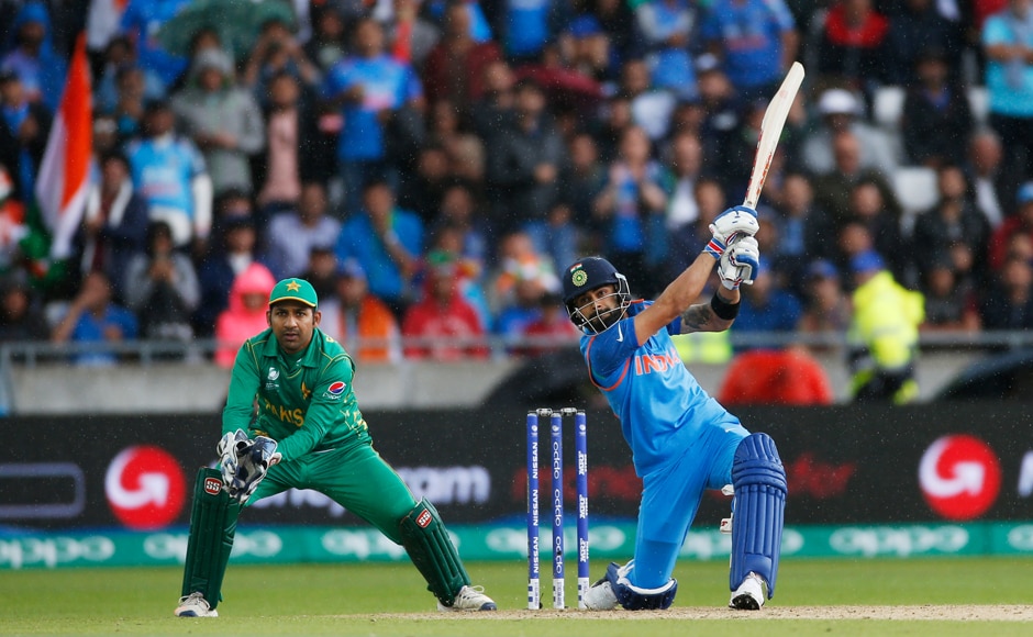 Virat Kohli too joined in the fun, taking 38 off 12 balls after he was dropped by Fakhar Zaman of Pakistan. Reuters Virat Kohli too joined in the fun, taking 38 off 12 balls after he was dropped by Fakhar Zaman of Pakistan. Reuters