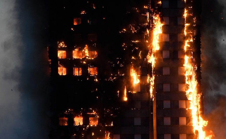 The fire started at around 1 am and spread quickly through the building. More than 20 ambulance crews, 200 firefighters and 45 fire engines were rushed to the scene. Reuters The fire started at around 1 am and spread quickly through the building. More than 20 ambulance crews, 200 firefighters and 45 fire engines were rushed to the scene. Reuters
