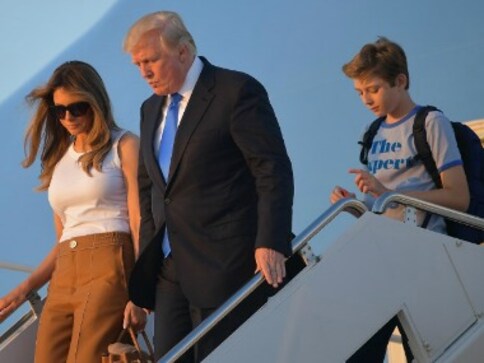 Melania Trump and son Barron Trump finally move into the White House