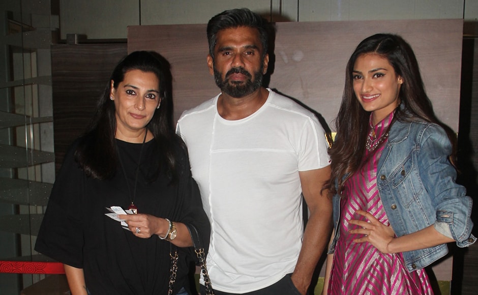 Suniel Shetty with his wife Mana and daughter Athiya. Sachin Gokhale/Firstpost Suniel Shetty with his wife Mana and daughter Athiya. Sachin Gokhale/Firstpost