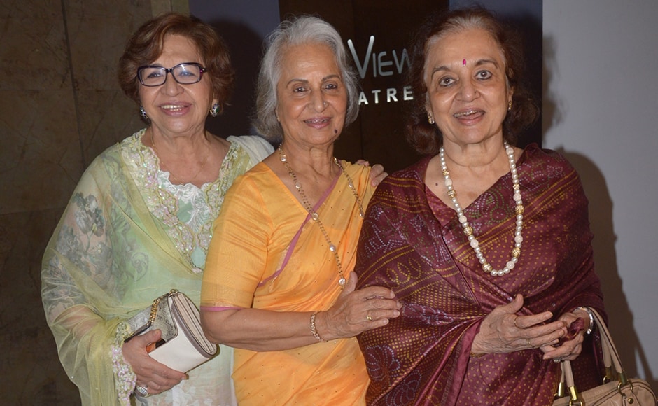 Helen, Salman Khan's stepmother, with Waheeda Rehman and Asha Parekh. Sachin Gokhale/Firstpost Helen, Salman Khan's stepmother, with Waheeda Rehman and Asha Parekh. Sachin Gokhale/Firstpost