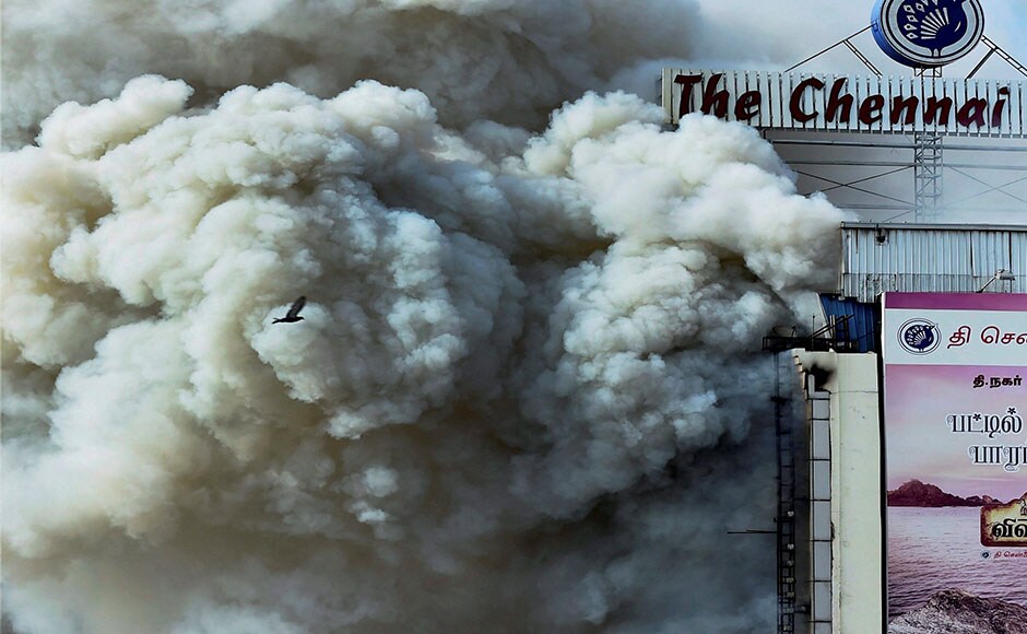 Fortunately, the fire broke out in the wee hours of Wednesday when the seven-storey building was almost empty. No one was injured and 12 people were rescued on Wednesday. PTI Fortunately, the fire broke out in the wee hours of Wednesday when the seven-storey building was almost empty. No one was injured and 12 people were rescued on Wednesday. PTI