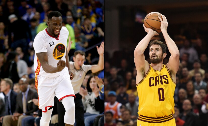 Draymond Green vs Kevin Love. Reuters