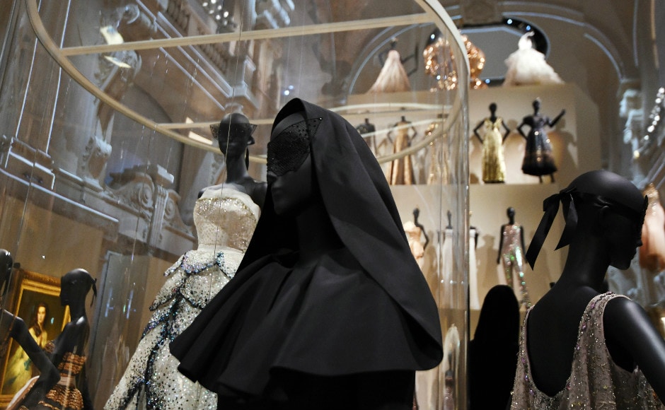 Dresses are pictured during the Dior exhibition that celebrates the seventieth anniversary of the Christian Dior fashion house. Photo: AFP Dresses are pictured during the Dior exhibition that celebrates the seventieth anniversary of the Christian Dior fashion house. Photo: AFP