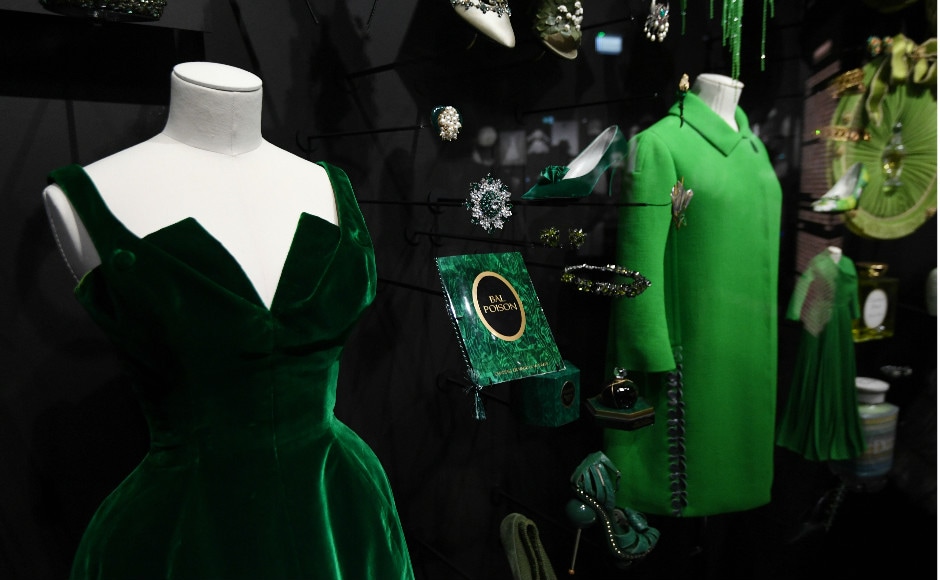 Dresses are pictured during the Dior exhibition that celebrates the seventieth anniversary of the Christian Dior fashion house. Photo: AFP Dresses are pictured during the Dior exhibition that celebrates the seventieth anniversary of the Christian Dior fashion house. Photo: AFP