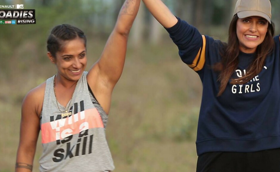 Neha Dhupia declares Shweta Mehta the winner of the 15th edition of MTV Roadies. Image via MTV Roadies/Facebook. Neha Dhupia declares Shweta Mehta the winner of the 15th edition of MTV Roadies. Image via MTV Roadies/Facebook.