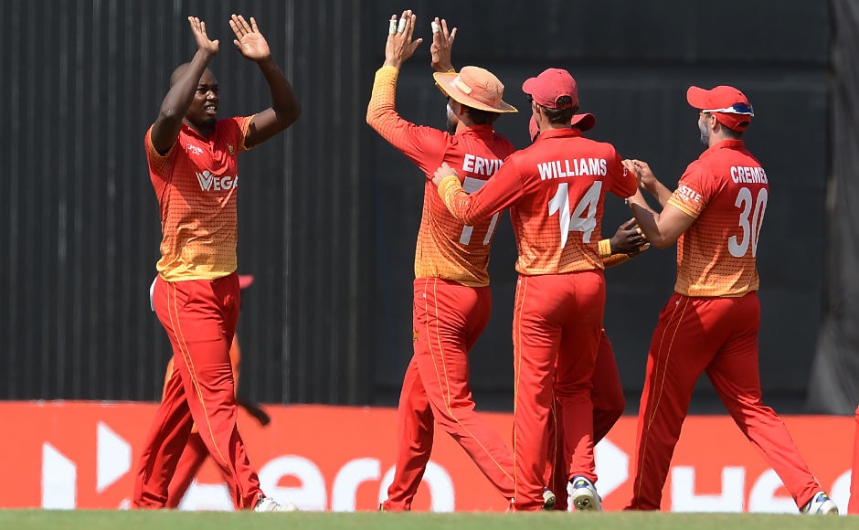 Zimbabwe had a good start as Tendai Chatara dismissed fourth ODI centurion Niroshan Dickwella in his first over. AFP Zimbabwe had a good start as Tendai Chatara dismissed fourth ODI centurion Niroshan Dickwella in his first over. AFP