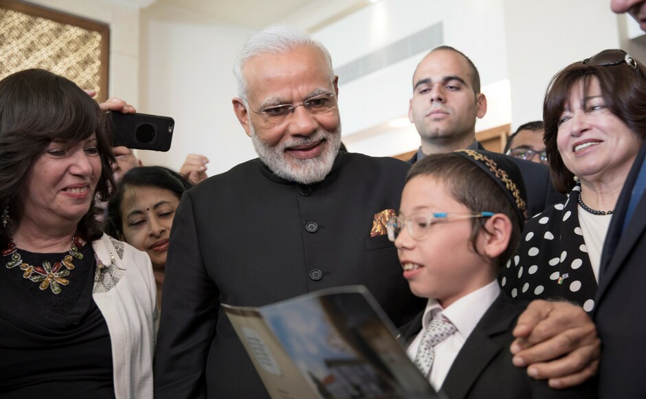 Narendra Modi also met Moshe Holtzberg whose parents were killed during the November 2008 attacks at Nariman House in Mumbai. Reuters Narendra Modi also met Moshe Holtzberg whose parents were killed during the November 2008 attacks at Nariman House in Mumbai. Reuters