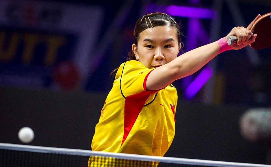Lee Ho Ching smashed her way to a dominating 3-0 win against Polina Mikhailova in Match 5. Image Courtesy-Facebook: @UltimateTableTennis Lee Ho Ching smashed her way to a dominating 3-0 win against Polina Mikhailova in Match 5. Image Courtesy-Facebook: @UltimateTableTennis