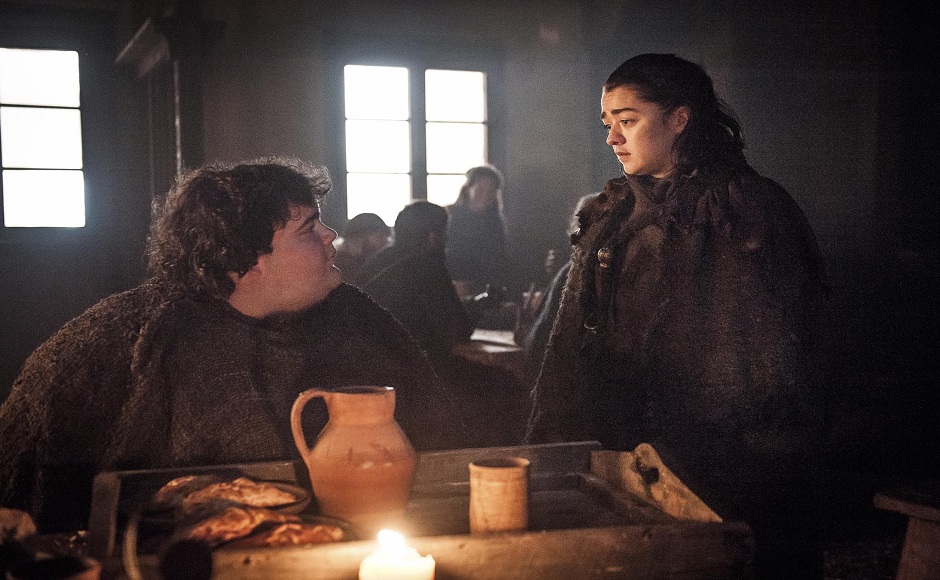 Arya meets her old-time friend Hot Pie who tells her about the recent developments in The North. Image via Twitter. Arya meets her old-time friend Hot Pie who tells her about the recent developments in The North. Image via Twitter.