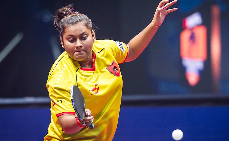 With Liam Pitchford and Wu Yang winning their second outings, Sutirtha Mukherjee required just one game to seal tie and propel the team through to the final. Image Courtesy: Facebook/Ultimate Table Tennis With Liam Pitchford and Wu Yang winning their second outings, Sutirtha Mukherjee required just one game to seal tie and propel the team through to the final. Image Courtesy: Facebook/Ultimate Table Tennis