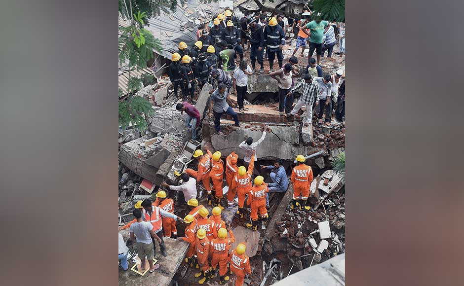 Two of those rescued were firefighters Ganesh Khandge and his associate, who were trapped in the debris and suffered suffocation due to a gas leak while trying to rescue a woman. PTI Two of those rescued were firefighters Ganesh Khandge and his associate, who were trapped in the debris and suffered suffocation due to a gas leak while trying to rescue a woman. PTI