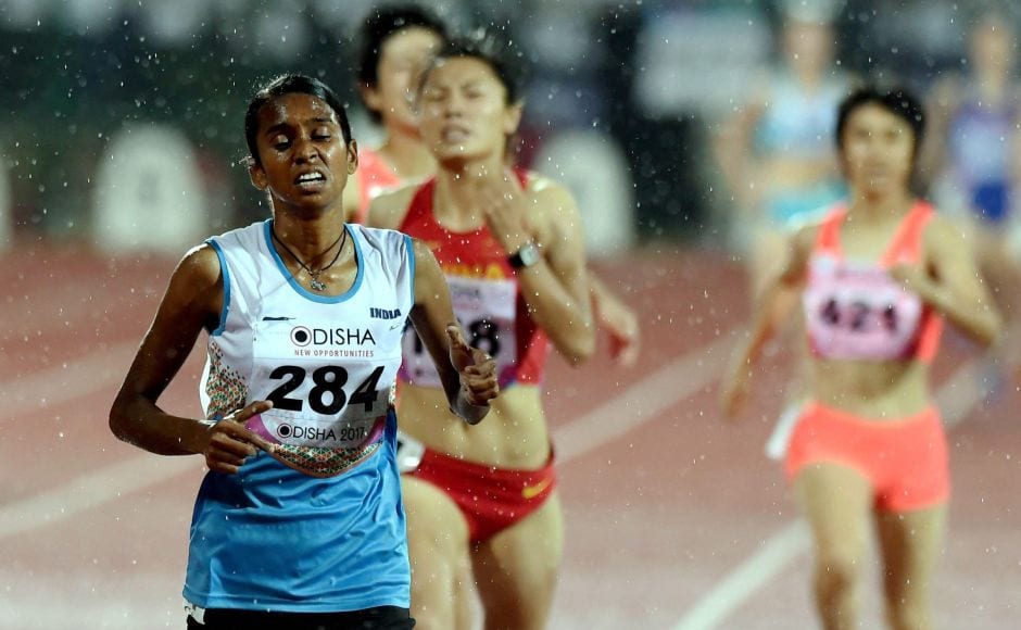 India's Monica Choudhary won with the gold medal during the Women's 1500m event. PTI India's Monica Choudhary won with the gold medal during the Women's 1500m event. PTI
