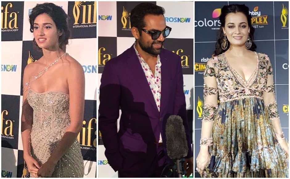 (L-R) Disha Patani, Abhay Deol and Dia Mirza on the green carpet at IIFA 2017. Images via Twitter (L-R) Disha Patani, Abhay Deol and Dia Mirza on the green carpet at IIFA 2017. Images via Twitter