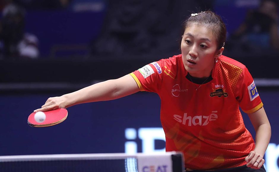 After going down to Wu Yang, Han Ying did come back to win 3 straight points in her 2nd match against Sutirtha Mukherjee. The win came in as a consolation as by that time the tie score read 13-8 in Falcons' favour. Image Courtesy: Facebook/UltimateTableTennis After going down to Wu Yang, Han Ying did come back to win 3 straight points in her 2nd match against Sutirtha Mukherjee. The win came in as a consolation as by that time the tie score read 13-8 in Falcons' favour. Image Courtesy: Facebook/UltimateTableTennis