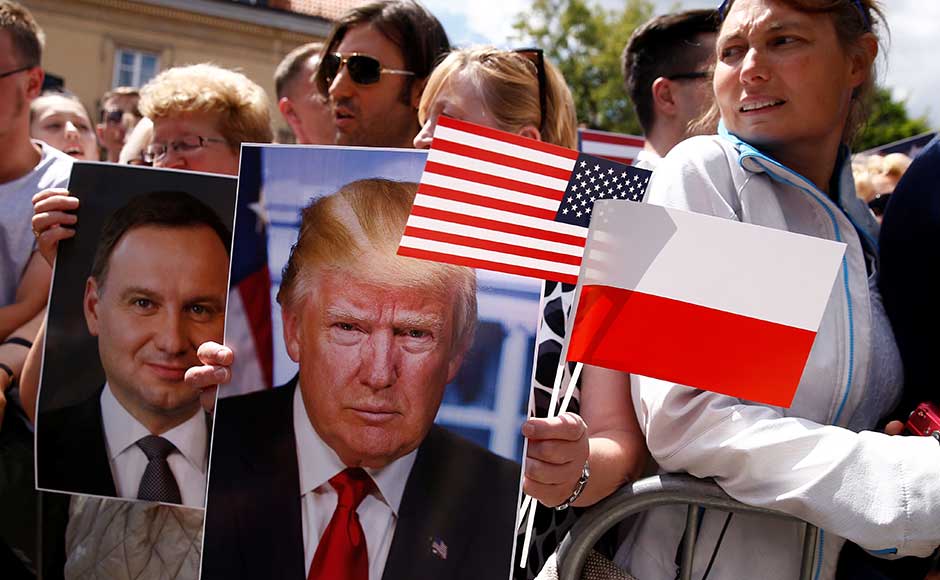 He also said Moscow "may have" tried to influence the 2016 election that brought him to power, but suggested others too may have been involved and blames his predecessor Barack Obama for failing to act. Reuters He also said Moscow "may have" tried to influence the 2016 election that brought him to power, but suggested others too may have been involved and blames his predecessor Barack Obama for failing to act. Reuters