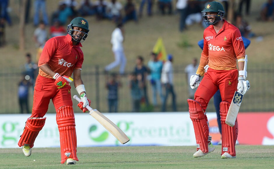Sikandar Raza hit the winning shot, as he dispatched Dananjaya for a six, clinching the match and the series for the visitors. AFP Sikandar Raza hit the winning shot, as he dispatched Dananjaya for a six, clinching the match and the series for the visitors. AFP