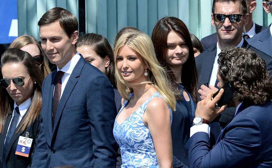 Ivanka Trump also made it a point to visit the Warsaw ghetto memorial, a day after Polish Jews condemned her father, Trump, for leaving the monument off his to-do list while in the Polish capital. AP Ivanka Trump also made it a point to visit the Warsaw ghetto memorial, a day after Polish Jews condemned her father, Trump, for leaving the monument off his to-do list while in the Polish capital. AP