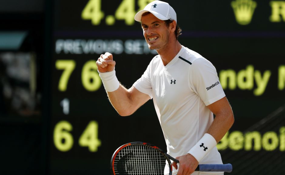 Andy Murray progressed to the Wimbledon quarterfinals for the 10th straight year after beating Benoit Paire on Centre Court. Reuters Andy Murray progressed to the Wimbledon quarterfinals for the 10th straight year after beating Benoit Paire on Centre Court. Reuters