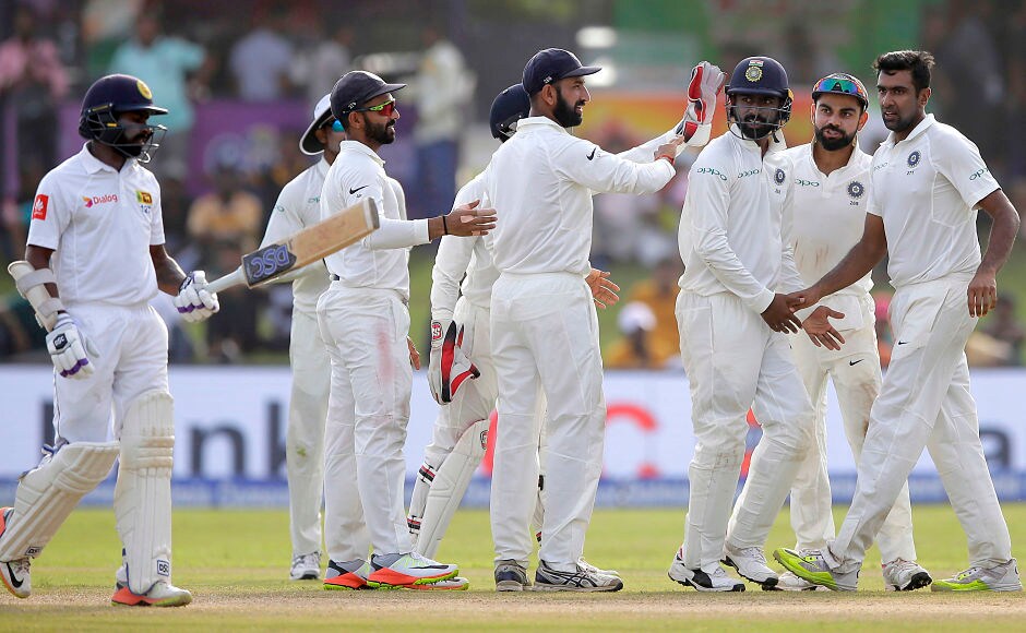 Niroshan Dickwella's wicket late in the third session, scalped by Ravichandran Ashwin, proved to be the icing on the cake for India. AP