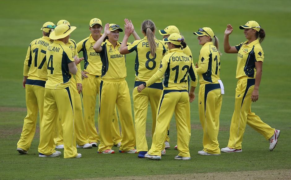 Australia mauled India by eight wickets to book a spot in the semi-final of the 2017 Women's World Cup. Image courtesy: Twitter/ @cricketworldcup Australia mauled India by eight wickets to book a spot in the semi-final of the 2017 Women's World Cup. Image courtesy: Twitter/ @cricketworldcup