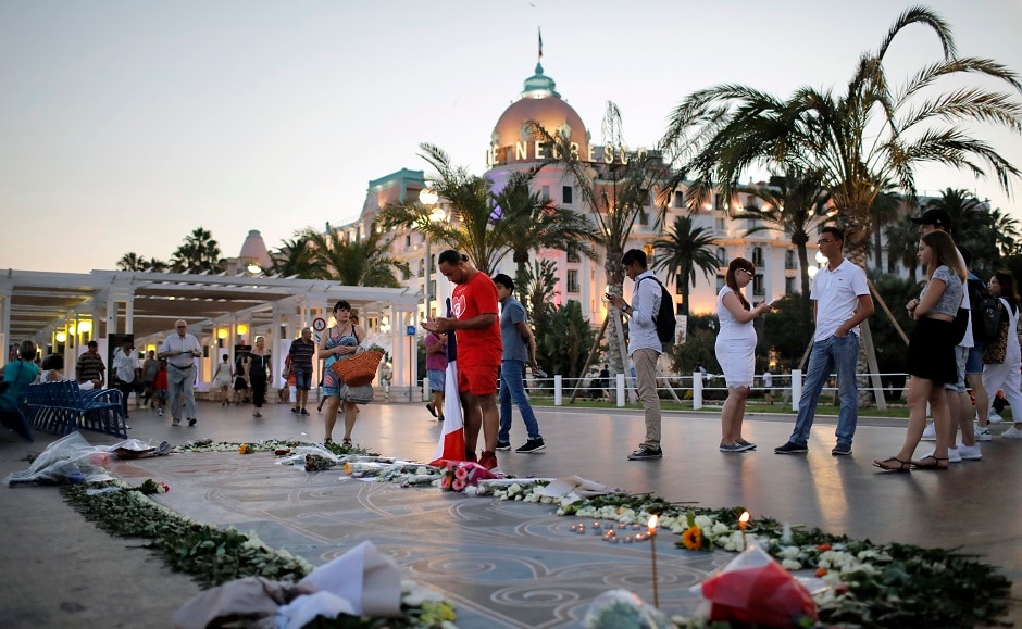 The celebrations were followed by commemorations. The names of the victims were read out aloud and posted on a board in the form of a heart. AP The celebrations were followed by commemorations. The names of the victims were read out aloud and posted on a board in the form of a heart. AP
