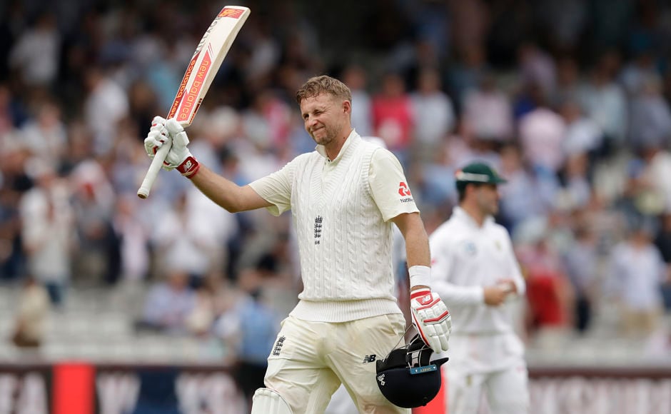 England captain Joe Root acknowledges applause from the crowd as he ends the first day's play with an unbeaten score of 184. AP England captain Joe Root acknowledges applause from the crowd as he ends the first day's play with an unbeaten score of 184. AP