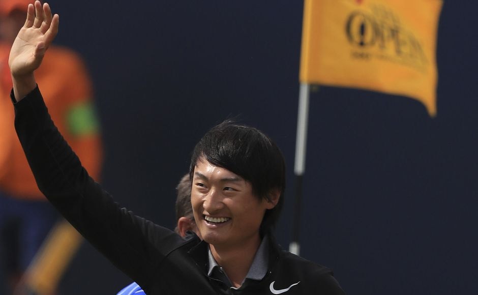 China's Li Haotong celebrates on the 18th during the final round of the British Open. The 21-year-old golfer became the fourth player to shoot 63 in the final round of the British Open. AP China's Li Haotong celebrates on the 18th during the final round of the British Open. The 21-year-old golfer became the fourth player to shoot 63 in the final round of the British Open. AP
