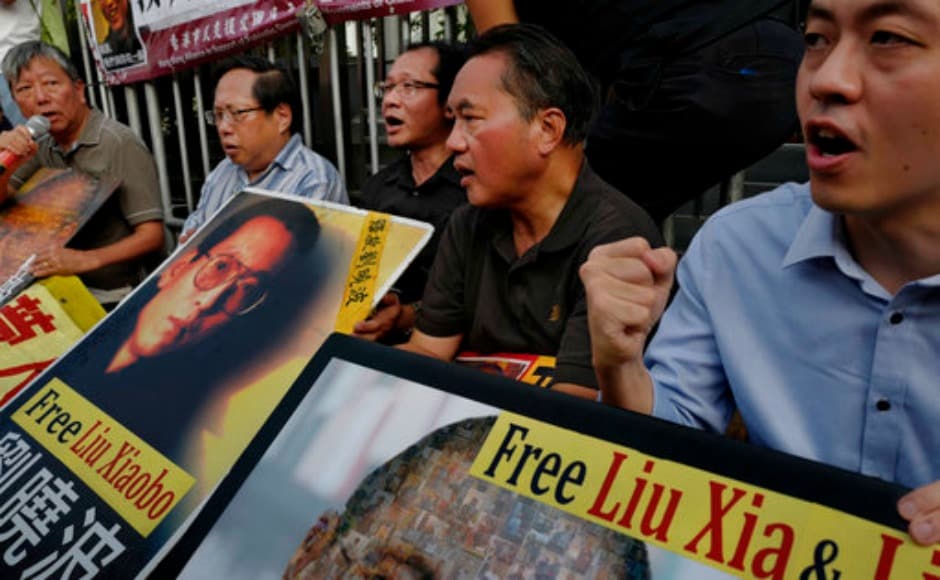 But human rights activists decried the hospital statement as a delay tactic to prevent Liu from getting his wish of going abroad, where they say he would be free to speak out. AP But human rights activists decried the hospital statement as a delay tactic to prevent Liu from getting his wish of going abroad, where they say he would be free to speak out. AP