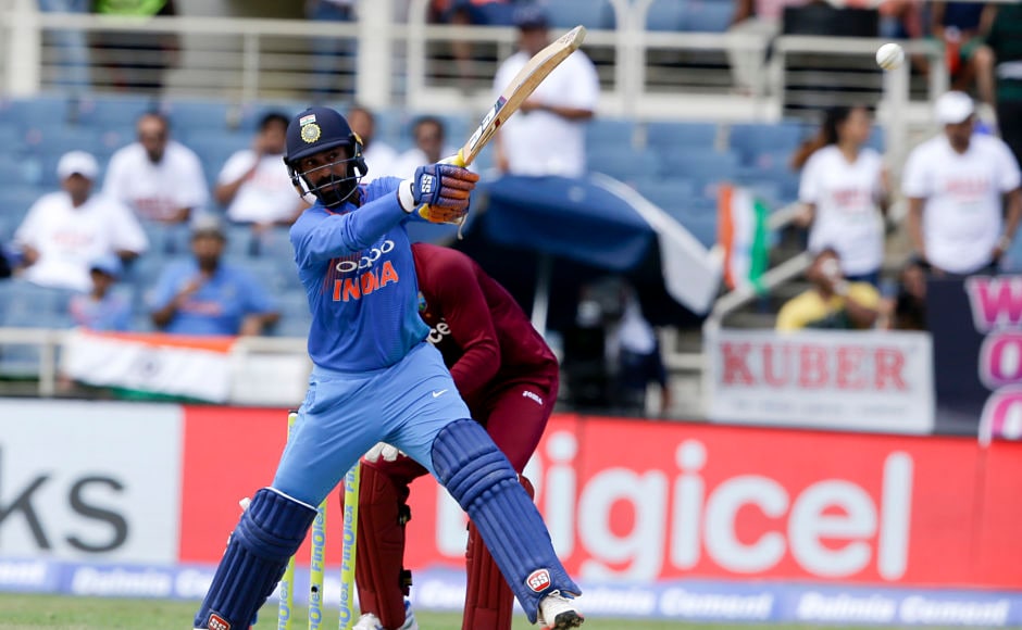 Dinesh Karthik, though, strolled out positively and showed intent as he scored 48 runs off 29 balls. AP Dinesh Karthik, though, strolled out positively and showed intent as he scored 48 runs off 29 balls. AP