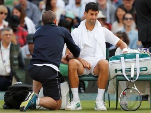 Wimbledon 2017: Novak Djokovic forced to retire with elbow injury, Tomas Berdych advances Wimbledon 2017: Novak Djokovic forced to retire with elbow injury, Tomas Berdych advances