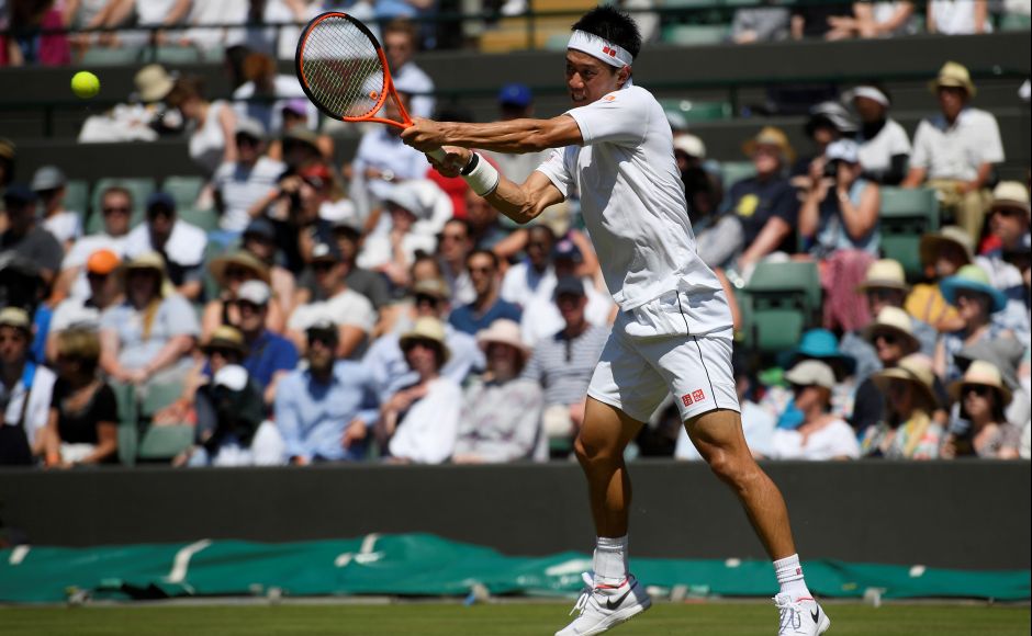 Kei Nishikori dug deep to keep his Wimbledon hopes alive as the Japanese ninth seed ground out a 6-4, 6-7 (7/9), 6-1, 7-6 (8/6) win over Ukrainian qualifier Sergiy Stakhovsky. Reuters Kei Nishikori dug deep to keep his Wimbledon hopes alive as the Japanese ninth seed ground out a 6-4, 6-7 (7/9), 6-1, 7-6 (8/6) win over Ukrainian qualifier Sergiy Stakhovsky. Reuters