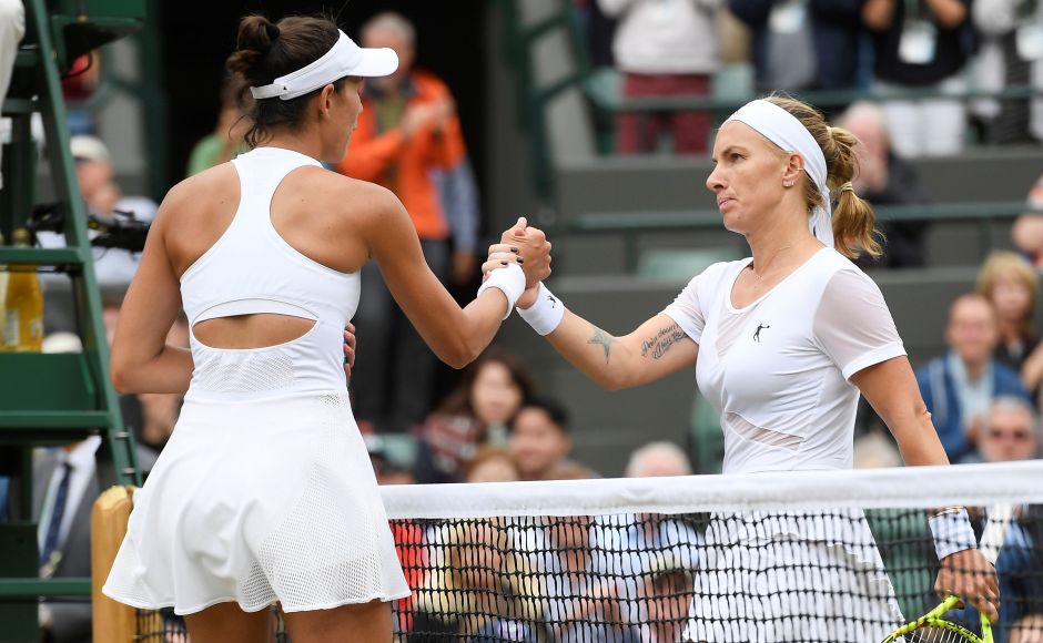 Garbine Muguruza shakes hands with Svetlana Kuznetsova after winning their quarter-final match. Reuters Garbine Muguruza shakes hands with Svetlana Kuznetsova after winning their quarter-final match. Reuters
