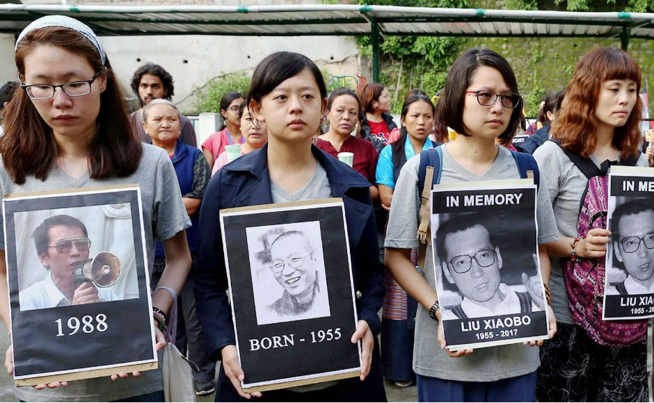 Tibetans living in exile in Himachal Pradesh's McLeodganj carried out a candlelight vigil in the momory of Liu Xiaobo, who died on Thursday. PTI Tibetans living in exile in Himachal Pradesh's McLeodganj carried out a candlelight vigil in the momory of Liu Xiaobo, who died on Thursday. PTI